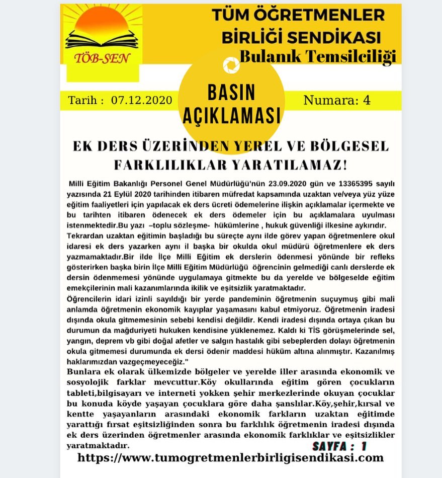 EK DERS ÜZERİNDEN YEREL VE BÖLGESEL FARKLILIKLAR YARATILAMAZ!