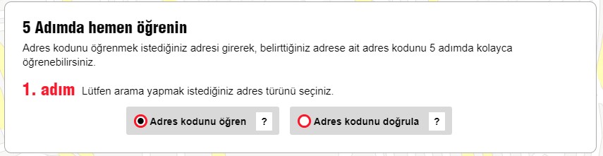 Özel adres kodu nasıl ve nereden alınır?