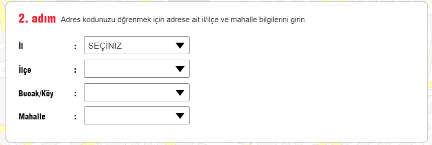 Özel adres kodu nasıl ve nereden alınır?