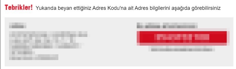Özel adres kodu nasıl ve nereden alınır?