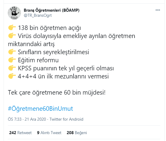 Öğretmen atamaları talebi ses getirdi: 60 bin atama yakında....
