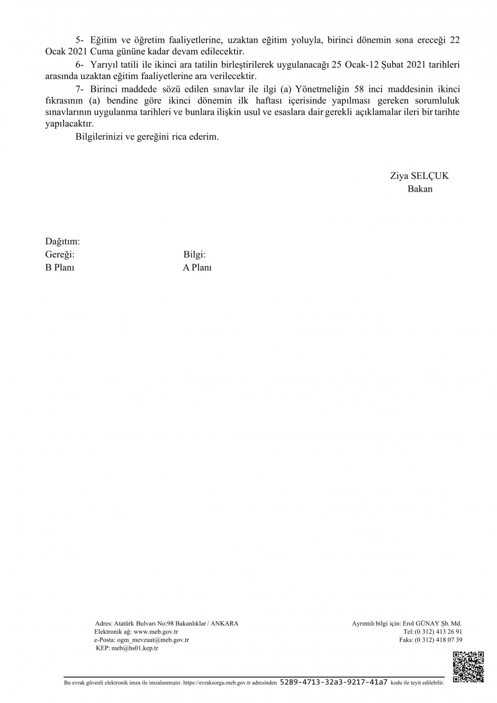 MEB sınavların ertelendiğine dair resmi yazıyı gönderdi