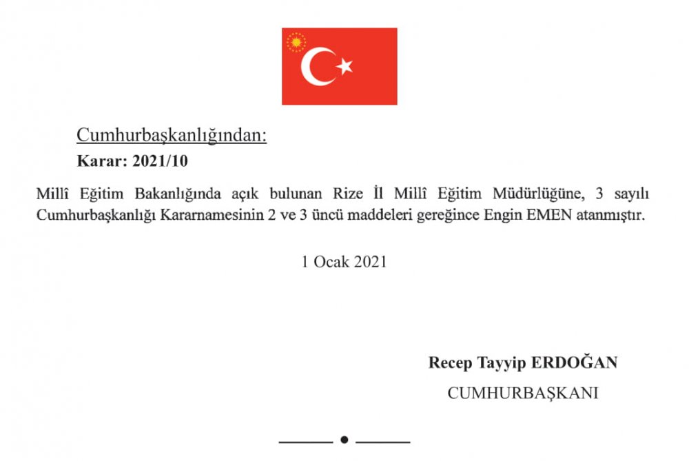 İl Milli Eğitim Müdürü Ataması Yapıldı