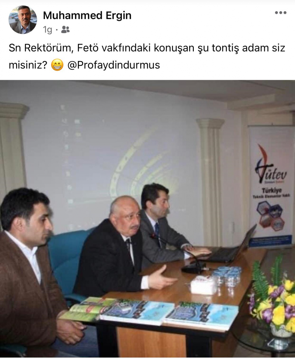 EBS Şube Başkanından Rektöre: FETÖ Vakfında Konuşan Şu Tontiş Adam Siz Misiniz