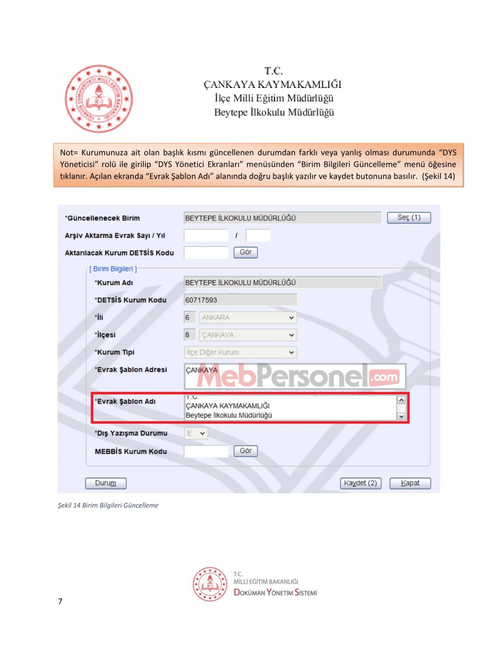 DYS'de Hangi Güncellemeler Yapıldı? MEB'den Açıklama
