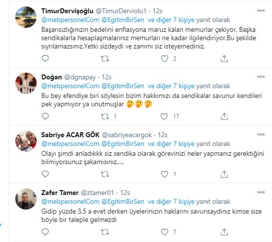 EBS Şube Başkanının 'Zam sendikadan değil hükümetten istenir öğrenin' çıkışına tepkiler çığ gibi büyüyor