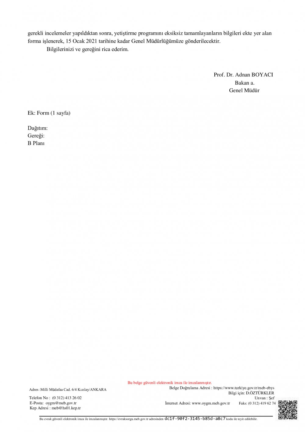 MEB'den ''Aday Öğretmen Yetiştirme Programı'' Konulu Yeni Resmi Yazı