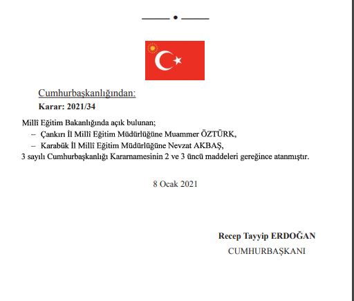 2 İlimizde İl Milli Eğitim Müdürü Ataması Yapıldı