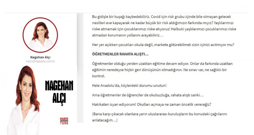 Nagehan Alçı'ya, Öğretmenlerden Büyük Tepki: #DerhalÖzürDileNagehan